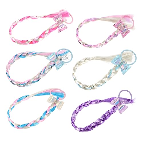 NOLITOY 6stücke Teiliges Farbige Haarverlängerungen Für Junge Mädchen Süße Haarschmuck Für Mädchen Mit Schleifen Und Zöpfen Für Partys Hochzeiten Und Alltag NOLITOY 6stücke Teiliges Farbige Haarverlängerungen Für Junge Mädchen Süße Haarschmuck Für Mädchen Mit Schleifen Und Zöpfen Für Partys Hochzeiten Und Alltag von NOLITOY