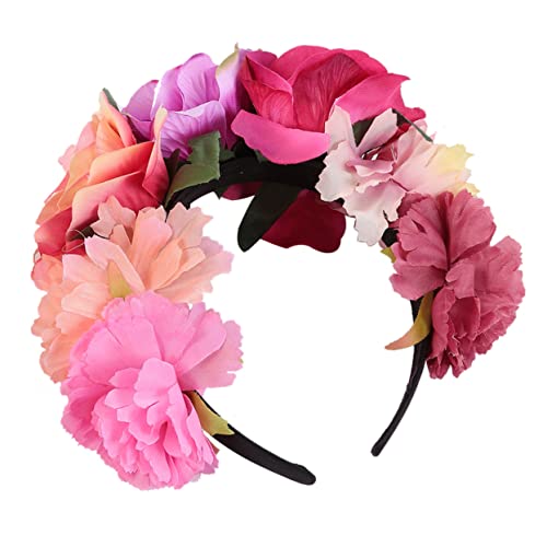 NOLITOY Halloween-party-stirnband Halloween-blumenkrone Blumenstirnbänder Für Halloween-party Haarschmuck Für Damen Hochzeit Haarkranz Blumen- Tag Polyester Abschlussball Urlaub Geist von NOLITOY