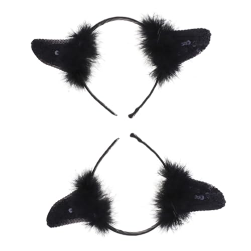 NOLITOY 2stücke Teufelshörner Haarreif Für Halloween Kreatives Kostüm-accessoire Für Karneval Und Mottopartys Bequem Und Langlebig Für Cosplay Und Maskeraden von NOLITOY