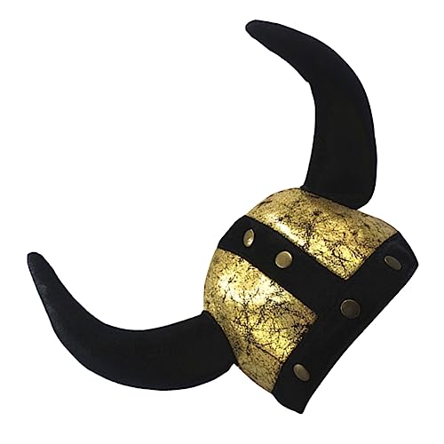 NOLITOY Halloween-kopfschmuck Wikinger Hörner Wikinger Krieger Helm Stirnband Horn Halloween-haarschmuck Hut Mit Hörnern Alien-stirnband Für Erwachsene Geschenk Polyester Erwachsener Kind von NOLITOY