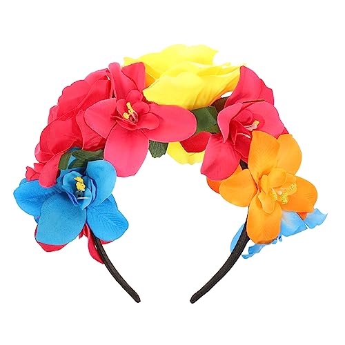 NOLITOY Halloween-stirnband Gothic-rosen-stirnband Brautblumen Kopfschmuck Halloween-kostümparty-stirnband Gothic Blumenstirnband Mutterschaftsblume Blumen- Polyester Bilden Kranz von NOLITOY