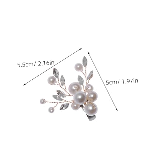 NOLITOY Handgefertigte Schuhclips mit Strass und Perlen Abnehmbare High Heel Dekoration Einfache Installation Modische Schuhschnallen für Damen Pumps für Hochzeit Party und Festliche von NOLITOY