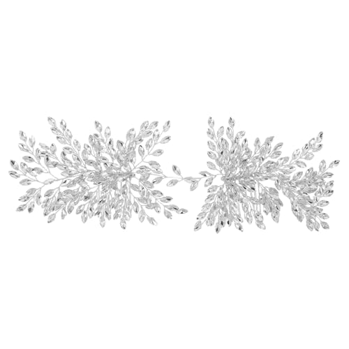 NOLITOY Handgefertigter Braut Haarkamm Silber Strass Hochzeits-accessoire für Verschiedene Frisuren Leichter Komfortabler Brautschmuck Passend zu Allen Brautkleid-stilen von NOLITOY