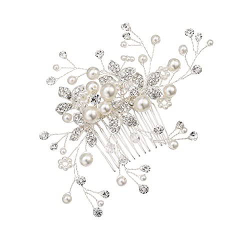 NOLITOY Brautschmuck Haarkamm Aus Kunstperlen Und Kristallen Für Hochzeiten Elegante Haaraccessoires Für Bräute Und Brautjungfern Vielseitig Einsetzbar Für Verschiedene Anlässe von NOLITOY