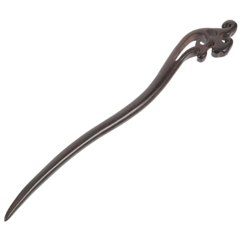 NOLITOY Handgefertigter Schwarzer Haarstab Vintage Haarschmuck Damen Haarstäbchen Chinesische Haarnadel für Hochsteckfrisuren und Klassische Dutt Stylings von NOLITOY