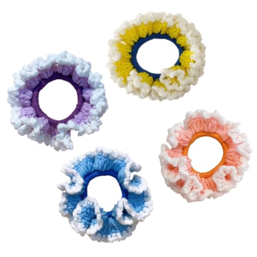 NOLITOY Handgewebte Geflochtene Haargummis Blumenform Elastisch Haarringe Haarschmuck Damen Mädchen Modisch Vielseitig für Alltag Party Arbeit Zufällige Farbe Zufällige Farbe von NOLITOY