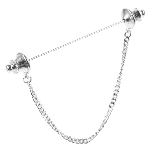 NOLITOY Herren Broschen Anstecknadel mit Kette Dekorative Metall Kragen Bar Pin Modischer Hemd Kragen Schmuck für Business und Festliche Anlässe Langlebig und Elegant von NOLITOY