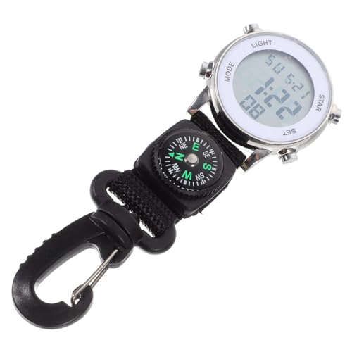 NOLITOY Herren Elektronische Taschenuhr mit Clip Outdoor Klettern Uhr Präzise Digitale Hängeuhr Nylon Leichte und Langlebige Taschenuhr für von NOLITOY