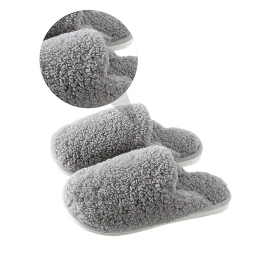 NOLITOY Herren Hausschuhe Winter Warm Plüsch Hausschuhe Gefüttert Rutschfest Atmungsaktiv Kuschelig Komfortabel für Zuhause von NOLITOY