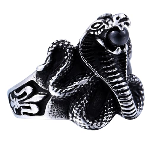 NOLITOY Herren Snake Design Punk Stil Modisch Snake für Alltag und Party Schmuck von NOLITOY