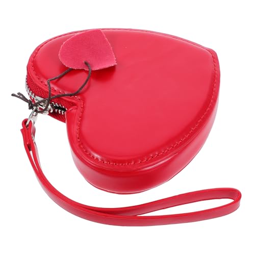 NOLITOY Herzförmige Münzgeldbörse Tragbare Münzaufbewahrungstasche Robust Und Langlebig Mit Herzförmigen Elementen Kompakt Und Leicht Für Organisation von NOLITOY