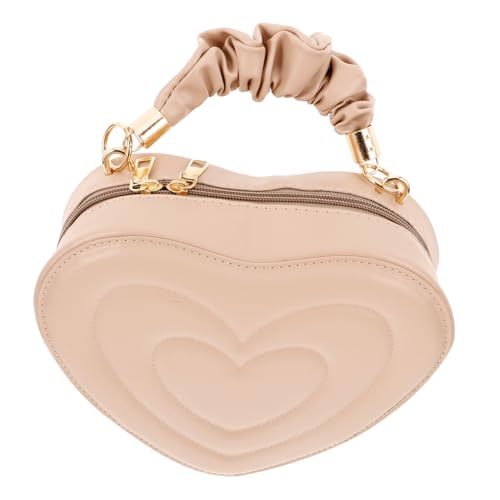 NOLITOY Herzförmige Umhängetasche Damen Klein Crossbody Bag mit Schlichtem Design und Kompakter Modische Handtasche für Alltag und Shopping Passend zu Jedem Outfit von NOLITOY