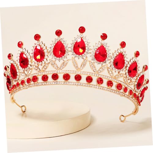 NOLITOY Hochzeitskrone mit Strassbesatz Braut Tiara Haarschmuck für Hochzeit Ball und Fest Robuste Damen Haaraccessoire Prinzessin Diadem für Besondere Anlässe von NOLITOY