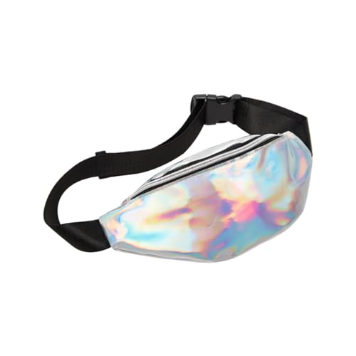 NOLITOY Holographische PVC Bauchtasche für Damen Leicht Verstellbar für Reisen Wandern Radfahren und Freizeitaktivitäten NOLITOY Holographische PVC Bauchtasche für Damen Leicht Verstellbar für Reisen Wandern Radfahren und Freizeitaktivitäten von NOLITOY
