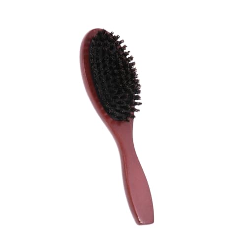 NOLITOY Holzkamm mit Massagefunktion Ergonomischer Haarbürste mit Weichen Borsten Polsterung für Sanfte Kopfhautmassage Entwirrt Schonend Knoten Geeignet für Männer und Frauen Tiefgrau von NOLITOY