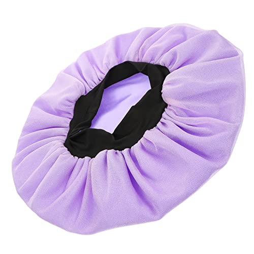 NOLITOY Ice Silk Mesh Nachtmütze Satinhaube für lockiges Haar Schlafmütze aus Seide silk cap for sleeping silk sleeping cap dekorative Haarhaube Schlafmütze für Frauen Innensatin Violett von NOLITOY
