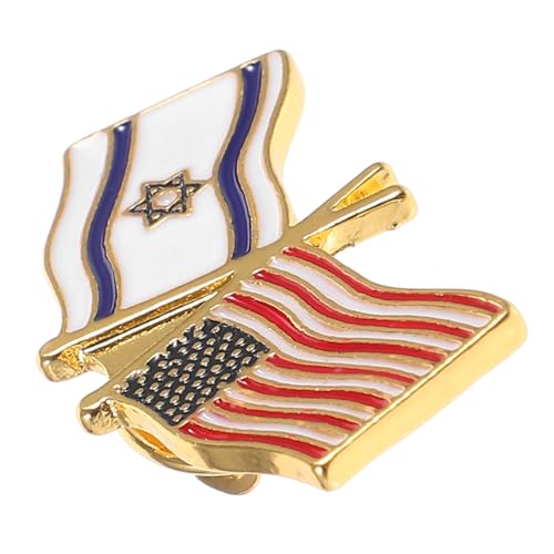 NOLITOY Israelische und US Flagge Brosche Metall Anstecknadel für Kleidung und Hüte Patriotisches Abzeichen mit Feiner Verarbeitung Leicht und Rostbeständig Vielseitig Einsetzbar von NOLITOY