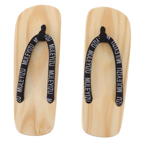 NOLITOY Japanische Traditionelle Geta Clogs für Herren Flache Atmungsaktive Holzsandalen mit Hautfreundlichem Design Langlebig und Komfortabel für Sommer und Alltag von NOLITOY