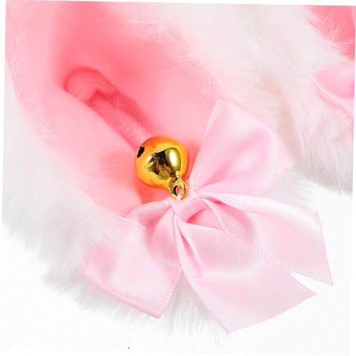 NOLITOY Katzenohren Haarnadel mit Glöckchen Niedlicher Cosplay Haarpin Weiße Katzenohren Haarschmuck für Party Karneval Kostüm und Alltagslook von NOLITOY
