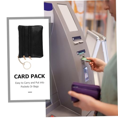 NOLITOY Kleine Damen Geldbörse aus Echtem Material mit Sicherem Reißverschluss Multifunktionale Münztasche und Schlüssel Etui Kompakte Portemonnaie für Frauen Tragbar und Praktisch für von NOLITOY