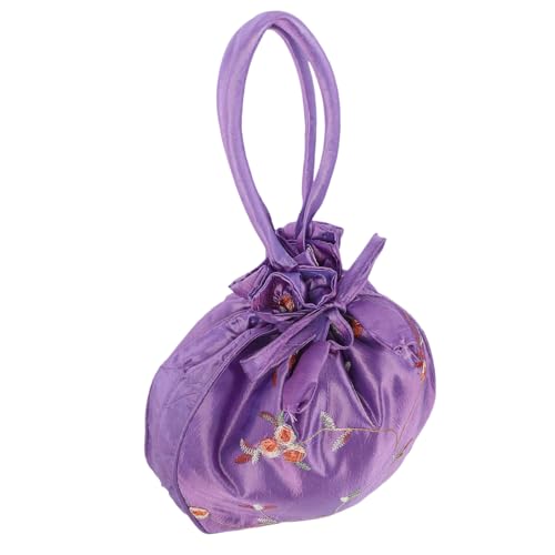 NOLITOY Kleine Handliche Damen handtasche mit Kordelzug Bestickte Umhängetasche Tragbar und Vielseitig für Alltag Arbeit und Freizeit Modisches Portemonnaie für Schlüssel und Handy von NOLITOY