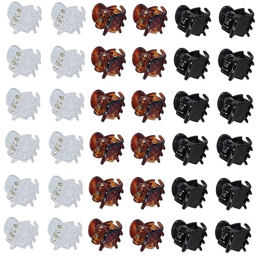 NOLITOY Kleine Mini-Haarspangen, kleine Haarspangen, Haarklammern für dünnes Haar, kleine Haarklammern, kleine Haarklammern, kleine Haarklammern, kleine Haarklammern, Haarspangen für Damen, 36 Stück von NOLITOY