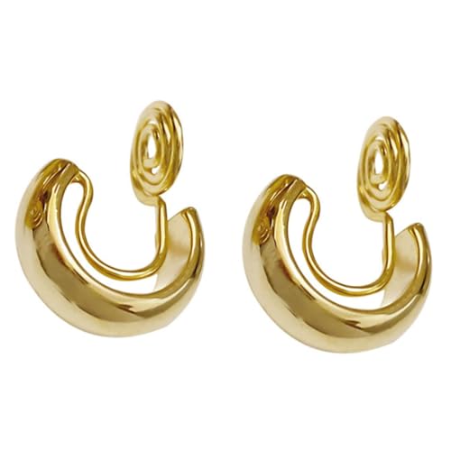 NOLITOY Kleine Ohrclips Ohrklemme Damen Ear Cuff Leicht Modisch Goldfarben Ohrschmuck für Frauen Teens Ohrloch Elegant und Komfortabel von NOLITOY