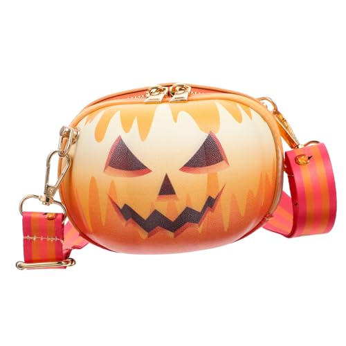 NOLITOY Kleine Pumpkin Crossbody Tasche Damen PU Umhängetasche Halloween Handtasche Mädchen Modisch Langlebig Tragbar für Alltag Party Reise von NOLITOY