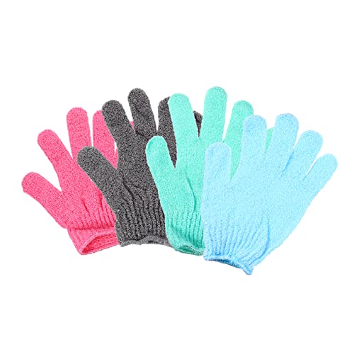 NOLITOY Körperpeeling-peelinghandschuhe 4 Sets Badehandschuhe Handschrubber Für Damen Und Herren Tiefenreinigungs-waschhandschuhe Für Den Körper von NOLITOY