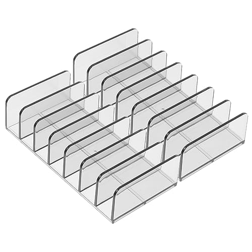 NOLITOY 2stücke Teiliger Transparenter Schminktisch Organizer Mit Fächern Für Lidschatten Paletten Halter -aufbewahrungsbox Kosmetik-organizer Schminktischzubehör von NOLITOY