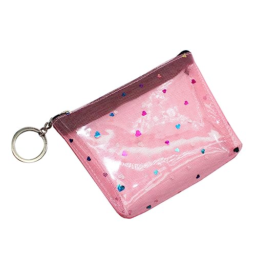 NOLITOY Kosmetiktaschen Reisetasche Damen Kulturtasche PVC-geldbörse Klare Geldbörse Kleine Schminktasche Klare Stadiontasche Münzbeutel Schlüsselanhänger Pailletten Postleitzahl Mädchen von NOLITOY