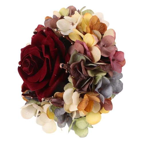NOLITOY Krone Kopf Dekoration Clip Accessoire Damen Hochzeit Geburtstag Blume Party Schmuck Damen Kopfschmuck Haar Accessoire von NOLITOY