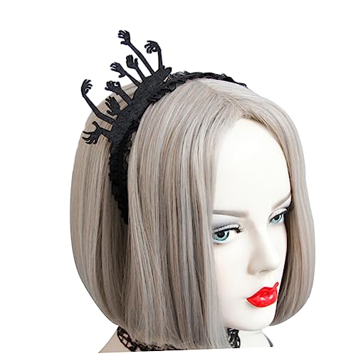 NOLITOY Krone für Mädchen Halloween-Haarreifen Halloween-Spitzen-Stirnband Halloween-Cosplay-Stirnband haarschmuck Tiara Kronen-Stirnband Gothic-Haarbänder schmücken Kopfbedeckung Zubehör von NOLITOY