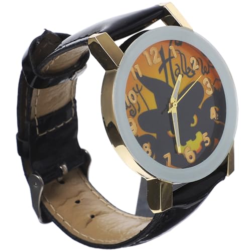 NOLITOY Kürbis-Armbanduhr Herren-freizeituhr Halloween-Armbanduhr Reloj para Hombre Halloween-Uhr Für Kinder Halloween-themenuhr Halloween-kürbis-Geschenk Beiläufig Fräulein Gurt von NOLITOY