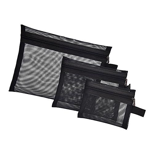NOLITOY 3stücke Kosmetiktaschen Reise-kulturbeutel Mesh Taschen Mit Reißverschluss Für Make-up-netztasche Kosmetik-Beutel Damen Mädchen von NOLITOY