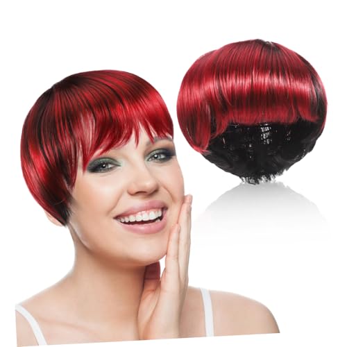 NOLITOY Kurze Bob Perücke mit Natürlichen Bangs Atmungsaktives Leichtes Synthetisches Haar Vielseitig für Damen für Sommer Alltag Cosplay und Kostümierung von NOLITOY