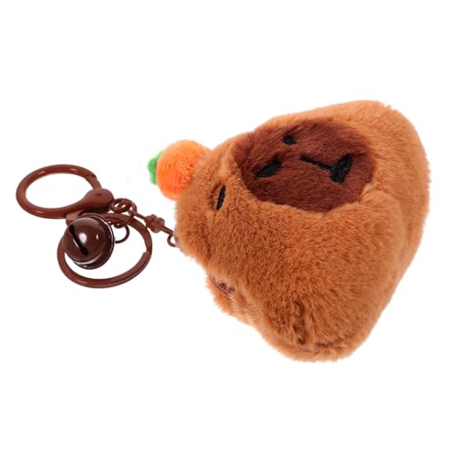 NOLITOY Kuscheliges Mini Münzbeutel Plüsch Geldbörse mit Schlüsselanhänger Niedliches Kapibara Design Tragbare Kleingeldbörse für Mädchen für Alltag Shopping und Geschenke von NOLITOY