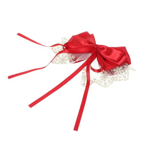 NOLITOY Lace Haarklammer Mit Schleifen-design Dekorativer Haarclip Für Frauen Eleganter Duckbill-haarclip Für Hochzeiten Partys Und Spezielle Anlässe von NOLITOY