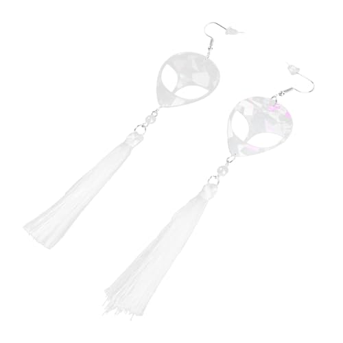 NOLITOY Lange Perlen Ohrhänger mit Quasten Kreative Stilvolle Ohrschmuck Geschenke für Damen Stilvoller Schmuck für Party und Alltag Einzigartiges Design Angenehm Tragbar von NOLITOY