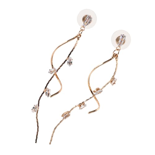 NOLITOY Lange Tassel Ohrringe Damen Kupfer Material Stilvolle Baumelnde Ohrstecker Schmuck für Hochzeit Party Alltag von NOLITOY