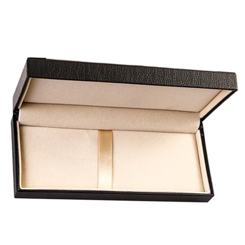 NOLITOY Leder Stiftetui Stilvolle Schreibgerätebox Stiftetui Robuste Verpackung Für Kugelschreiber Und Füller Geschäftliche Geschenkbox Schwarz von NOLITOY