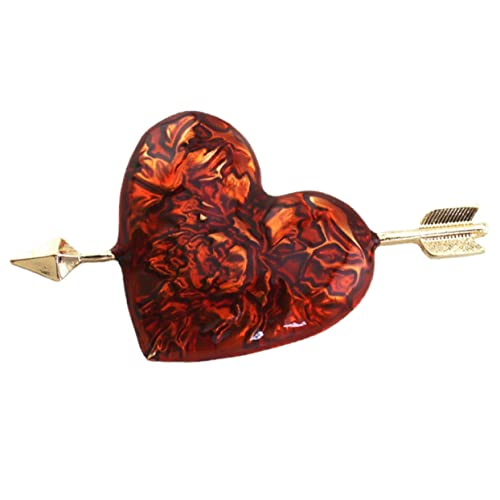 NOLITOY Legierung Brosche Damen Rote Herz Brosche Vintage Stil Emaille Anstecknadel für Kleidung Taschen Schals und Partys Leichtes Damenaccessoire für Outfits von NOLITOY