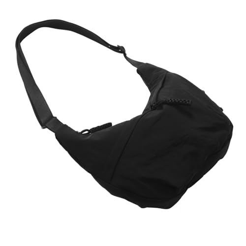 NOLITOY Leichte Canvas Crossbody Tasche Damen Modische Umhängetasche mit Großer Kapazität Trendige Unterarmtasche für Alltag Arbeit und Freizeit Schwarze Schultertasche mit Stilvollem von NOLITOY
