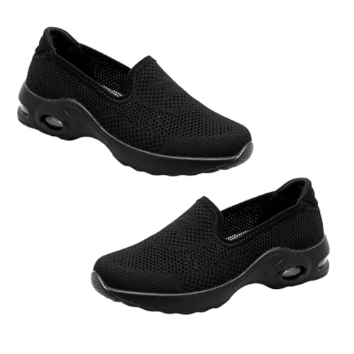 NOLITOY Leichte Damen Laufschuhe mit Atmungsaktivem Obermaterial und Air Dämpfung rutschfeste Sportschuhe mit Elastischer Sohle für Walking Fitness und Alltag für Reisen und Training von NOLITOY
