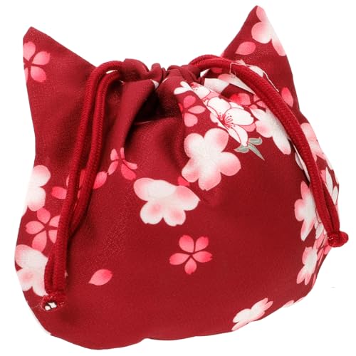 NOLITOY Leichtgewichtige Robuste Katzen drawstring tasche mit Niedlichem Design Kompakt und Vielseitig für Damen als Kosmetiktasche und Alltagsbegleiter von NOLITOY