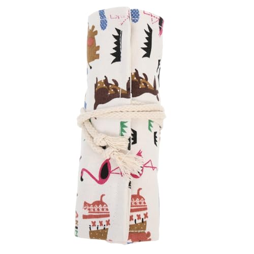 NOLITOY Leinwand Roll Up Mäppchen Fächer Stifterolle Bleistift Tasche Großes Fassungsvermögen Robust Künstler Organizer für Zeichnen Skizzieren Schule Büro von NOLITOY