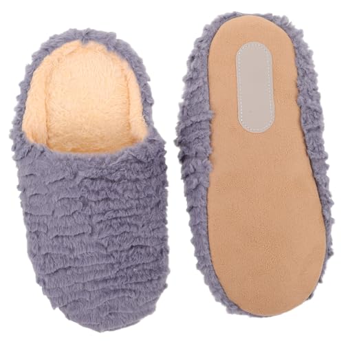 NOLITOY Leise Hauspantoffeln mit Weicher Sohle und Rutschfestem Boden Warme Indoor Hausschuhe für Herren und Damen Atmungsaktiv für Frühling Herbst Winter von NOLITOY