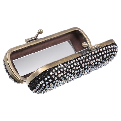 NOLITOY Lippenstift Etui aus Langlebigem Verschleißfestem mit Integriertem Spiegel Eleganter Retro Look Kompakter Kosmetik Organizer für Unterwegs als für Damen von NOLITOY