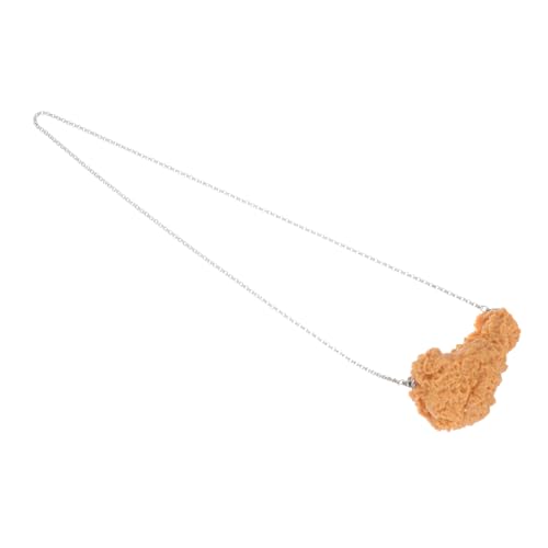 NOLITOY Lustige Hähnchenkeule Halskette und Harz Anhänger für Männer und Frauen Origineller Food Schmuck für Partys Clubs Tanzveranstaltungen und Geschenkideen von NOLITOY