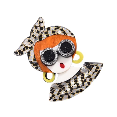 NOLITOY Mädchen Brosche Cartoon Anstecknadel Aus Acryl Leicht Robust Modisch Für Damen Kleidung Pullover Mantel Accessoire von NOLITOY